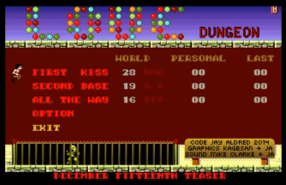 New Amiga game - Love Dungeon! (screenshot by Old School Game Blog)