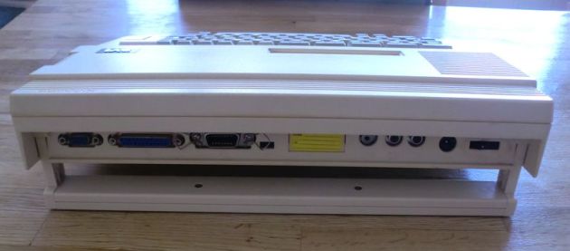 Quite a few ports there. You can connect the computer to a TV with RF-cable, but also composite, which is surprising for such an old computer.