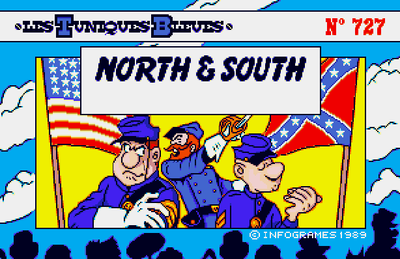 North &amp; South Title (screenshot by Old School Game Blog)