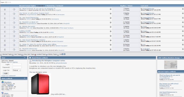 Screenshot of Amigaforum.de (screenshot by Old School Game Blog)