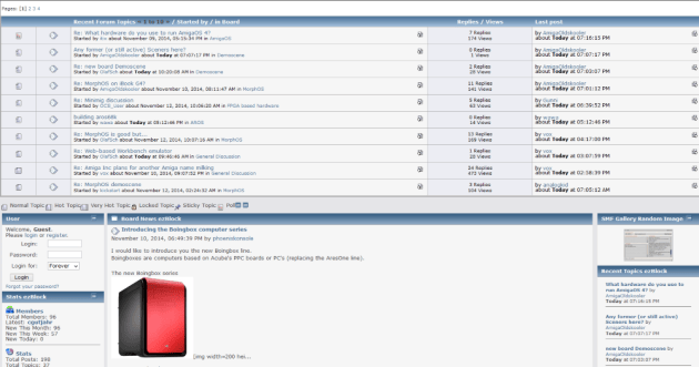 Screenshot of Amigaforum.de (screenshot by Old School Game Blog)