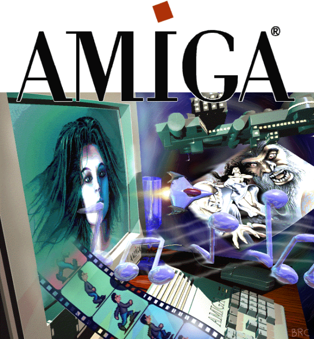 This was the picture that was on the official Amiga t-shirts in the latter half of the 90's. Looks cool! :)