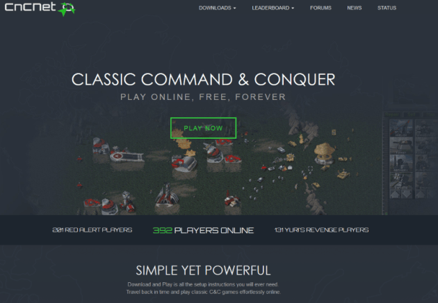 CnCNet (screengrab by Old School Game Blog)